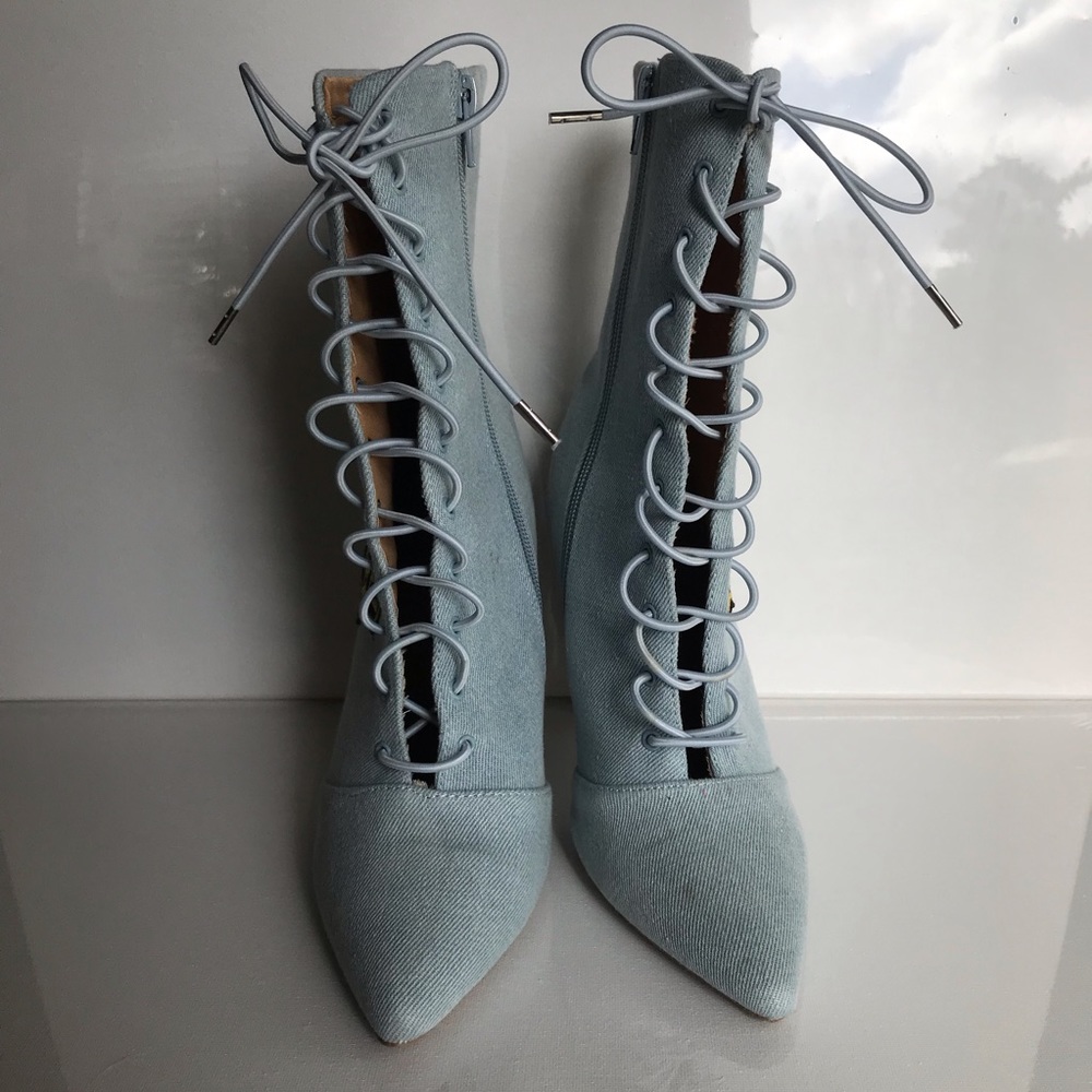 Military Patch Lace Up Booties🖤 - Picture 4 of 8